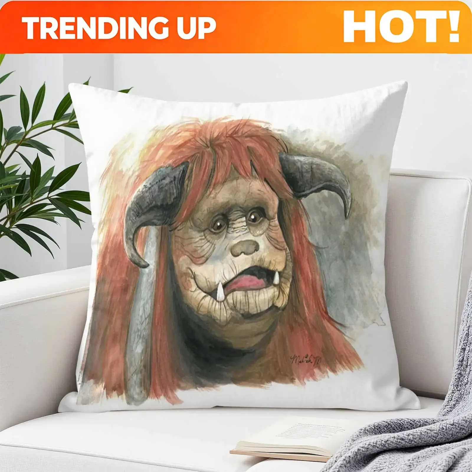 Custom 1pc Labyrinth Movie Ludo Goblin King Jareth Themed Throw Pillow Cover - 18x18 Inch Double-Sided Printed Case