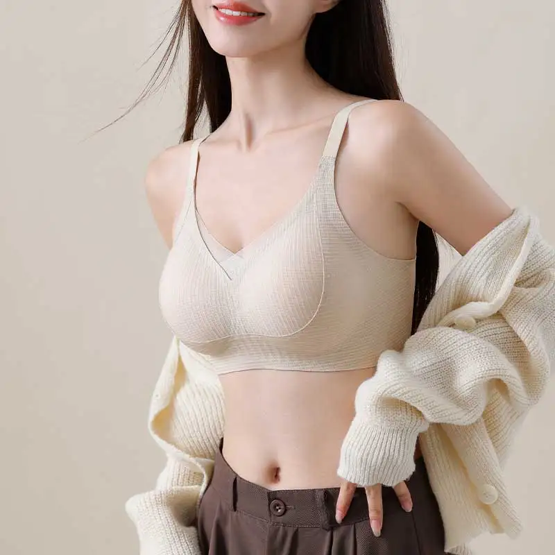 Seamless Bra For Women With Small Breasts Push-up, Anti-sagging, Non-slip Fixed Cup Skin-friendly Comfortable Bra Cover