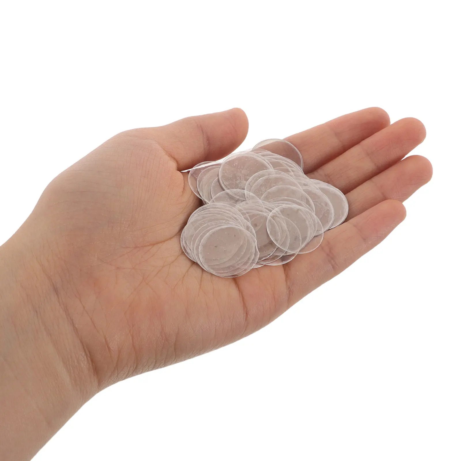 

100Pcs Fire Resistant Mica Sheet 0.75inch Round Window Transparent Heatproof Industrial Thermal Insulation Sheet