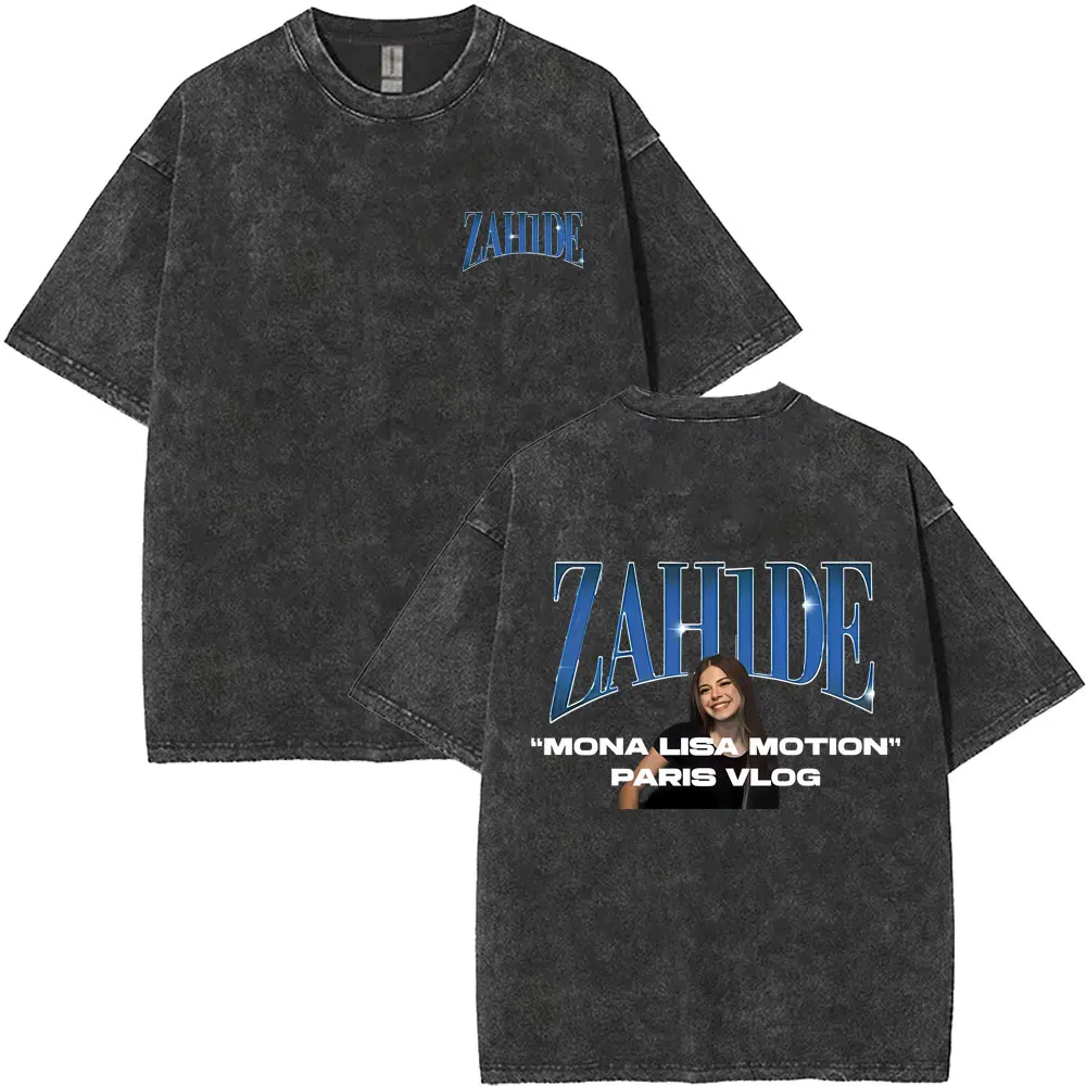 

Washed Vintage Zahide Ballert Auf Lautlos Graphic T Shirts Men Women Hip Hop Fashion Music T-shirts Unisex Casual Cotton T Shirt