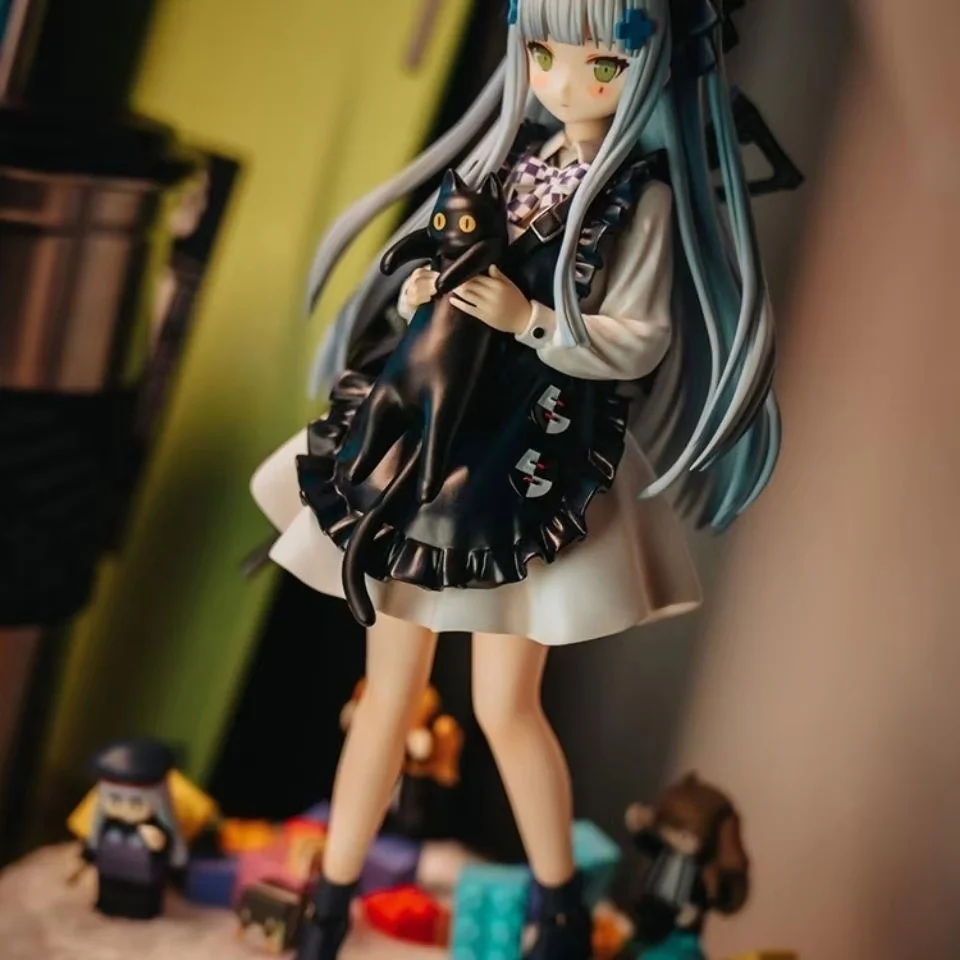 

Girls' Frontline HK416 Anime Game Action Figure - Black Cat Hand-Held Cute Collectible Er Yuan Beautiful Girl Toy for Fans