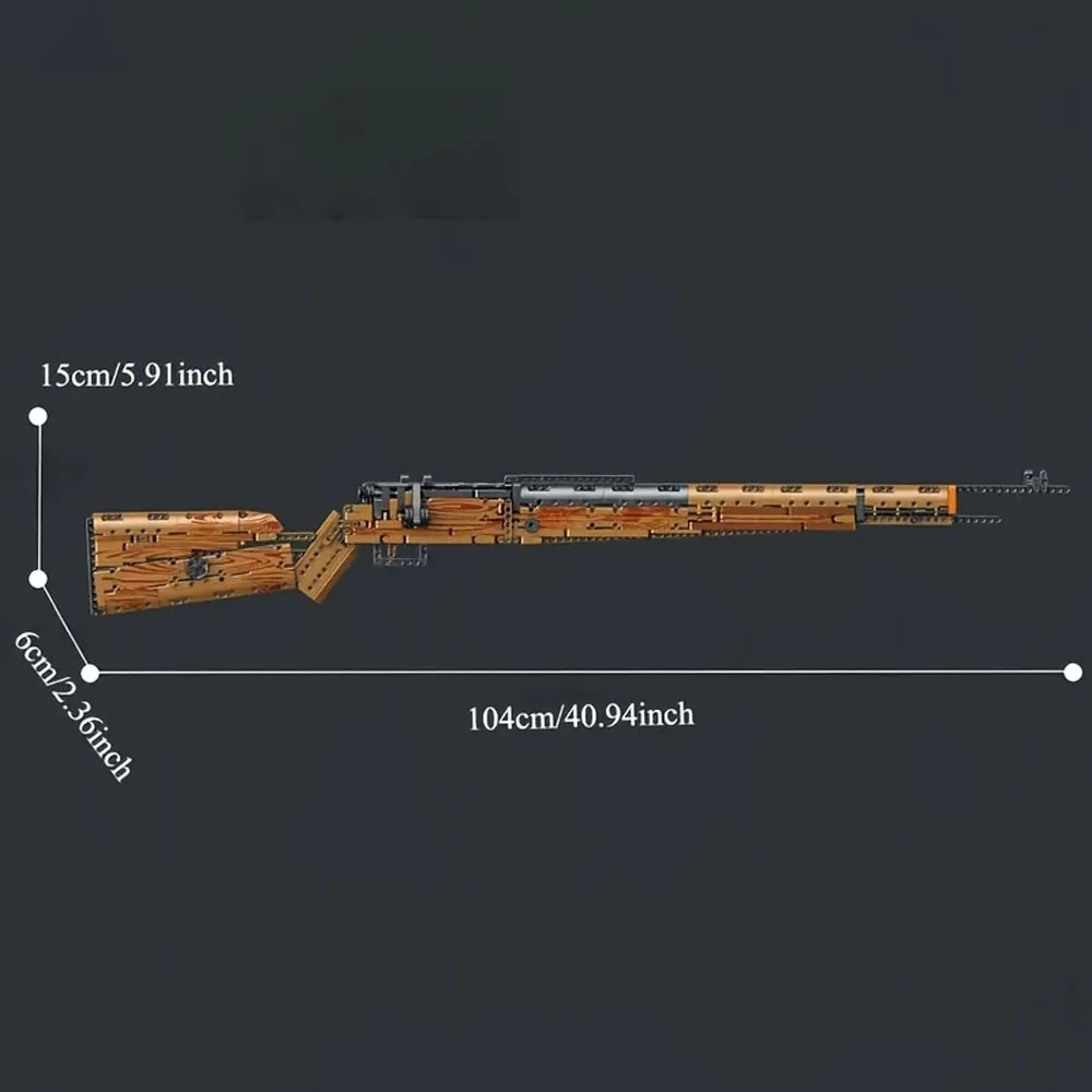 Blocs de construction de fusil de Sniper créatif Kar98K, arme militaire, modèle de pistolet Super Magnum, briques, ensemble de jouets, cadeau pour enfants, 1028 pièces