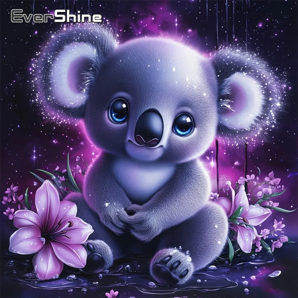 EverShine Diamond Mosaic Animal Full Drill Painting Koala Picture Of Rhinestones Embroidery Lily New Arrival Home Decor