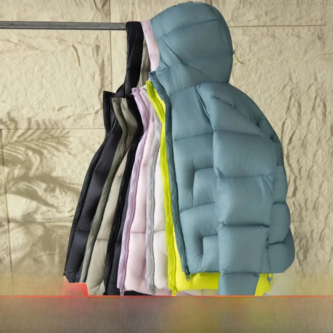 

High Puffin down Jaet Outdoor Winter Anti-Cold Lodown Feathers Men Women Outdoor Windproof Warm Thi Nylon Fabric