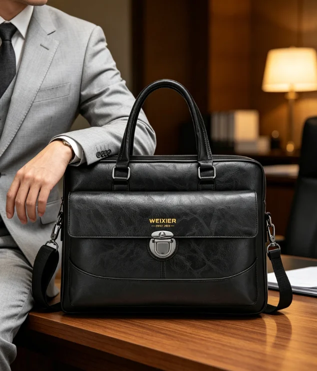 حقيبة رجالية عالية الجودة من ا - مراجعة Laptop Bag Leather 15 وسعره