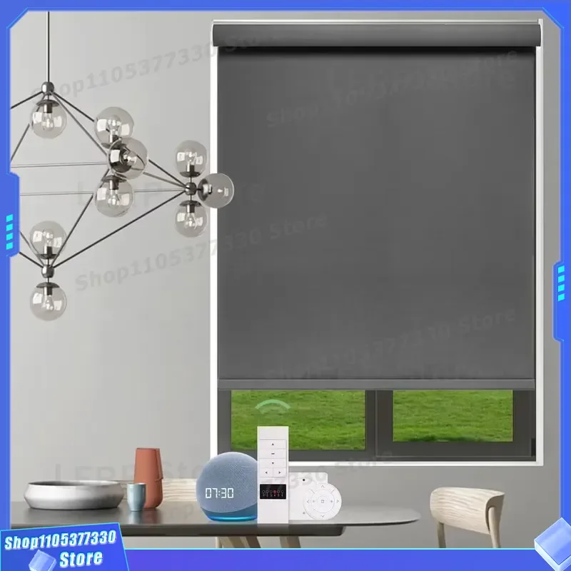 Smart WiFi Electric Roller Shutter with Battery Power Supply Blackout Window Blind Motorized Shade for Home Automation System