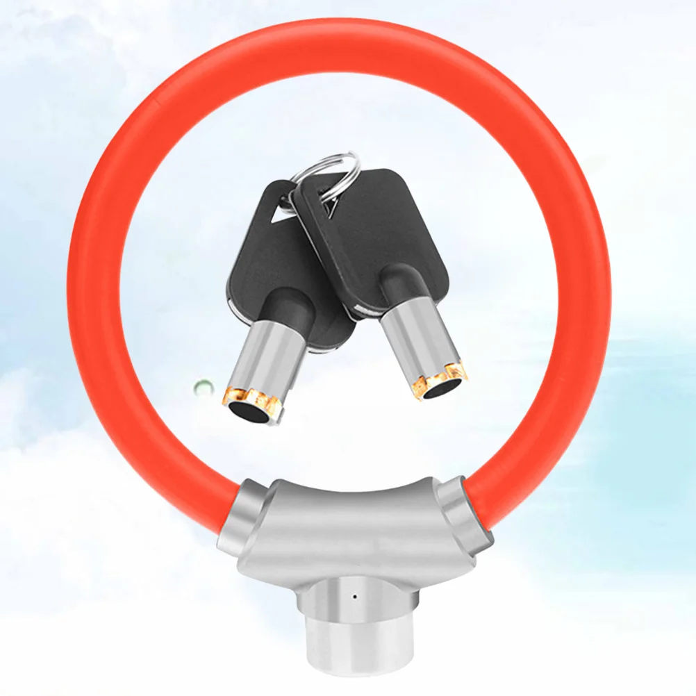 قفل حلقي أحمر احترافي للدراجة، مادة متينة، سهلة القفل، ملحقات ركوب الدراجات، أجزاء ركوب الدراجات، ملحقات الدراجة #4