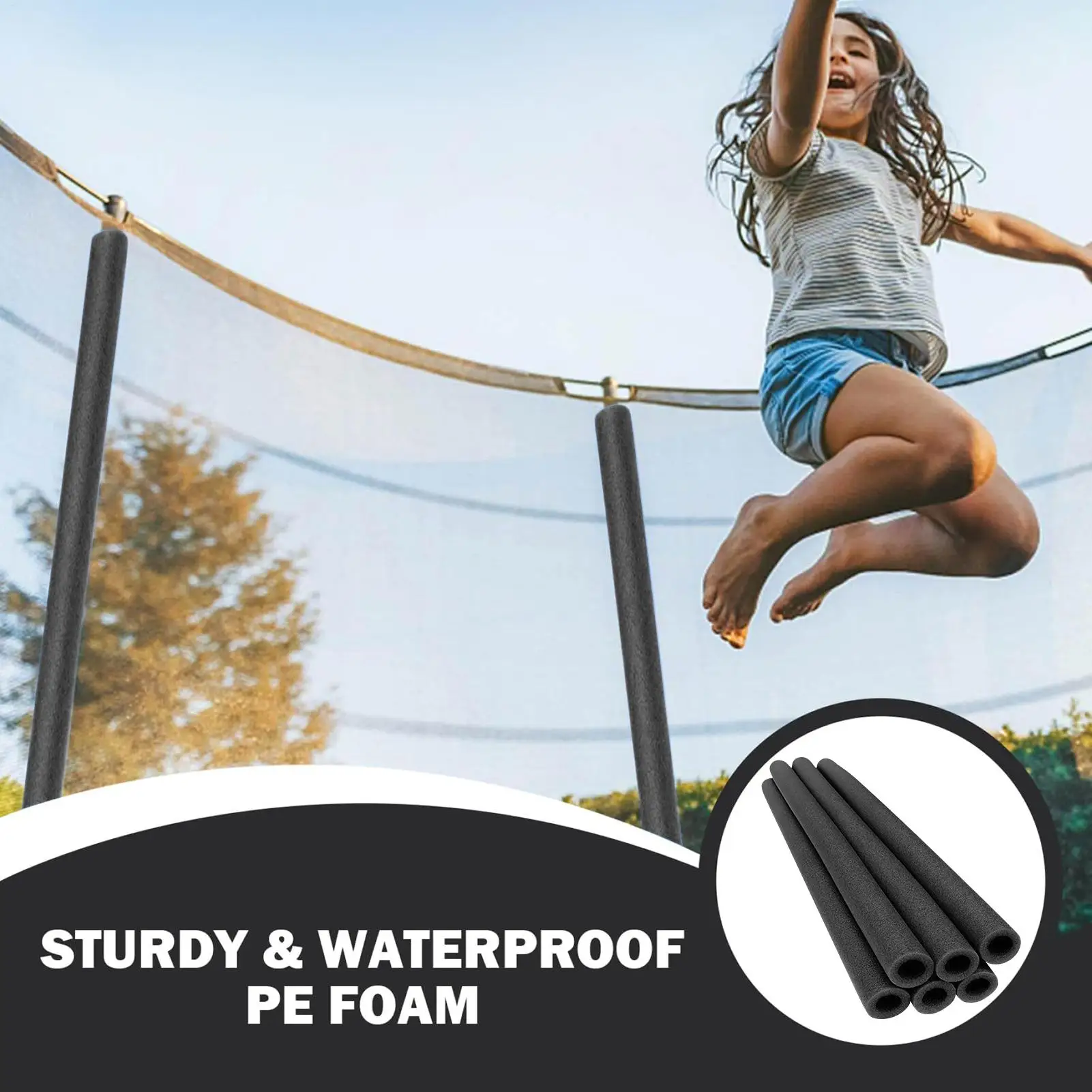 Trampoline Pole Cover Trampoline Enclosure Protection Tubes Padding Replacement Secure Fit Kids Adults Family Outdoor Accessory