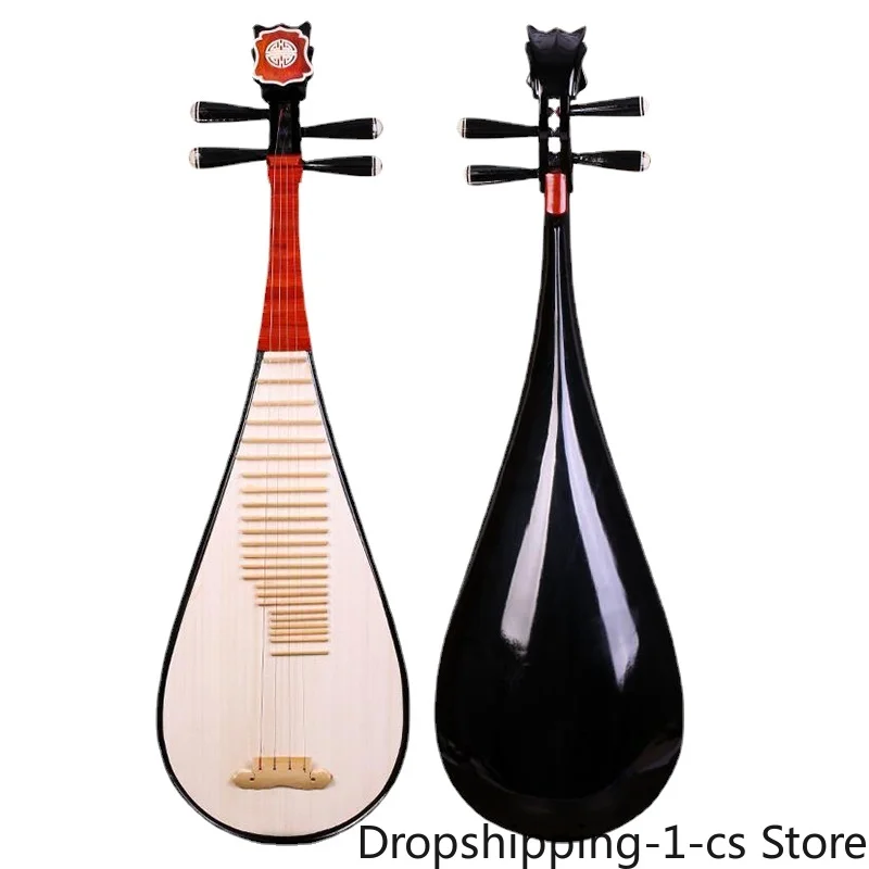 102cm Adult Pipa Handmade Paulownia Wood Lute Instruments Beginners Learn Playing Chinese Stringed Instruments Ruyi Headstock