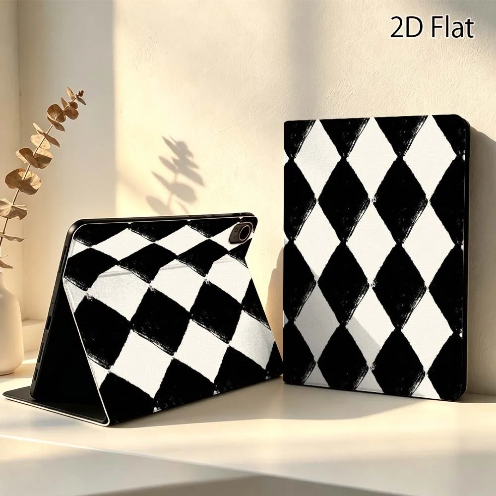 Black White Checker Pattern For Huawei MediaPad MatePad Pro Air 10.8 T5 T10S M3 M6 M5 C5e SE 11 11.5 Inch Tablet Case Popular