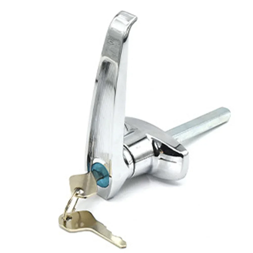 Entry and cabinet door handle lock replacement with zinc alloy construction and weather resistant design for long term use