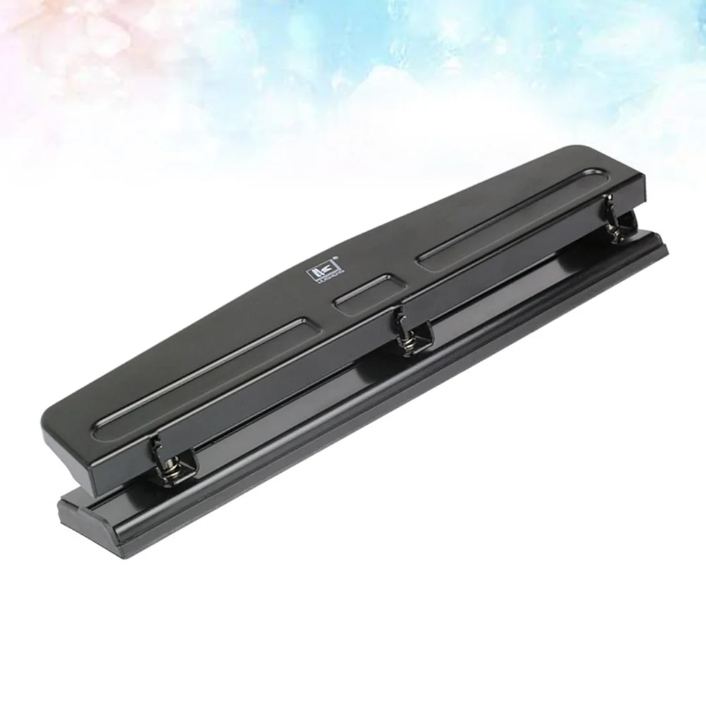 

Three Holes Manual Metal Puncher Office Loose leaf Paper Punch Supplies for School Office (Random Color)