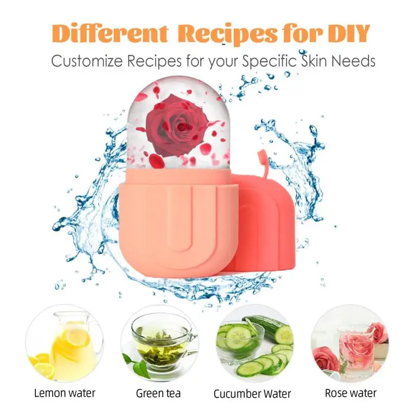 Facial Cold Compress Ice Roller For Face And Eyes Beauty Massage Silicone Ice Mold Cooling And Firming Facial Skin Care Tool