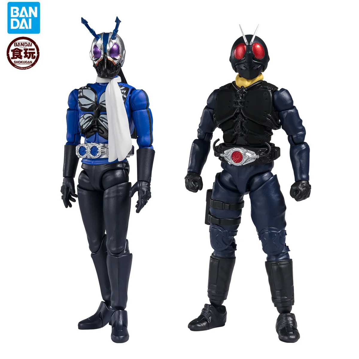 

Bandai SHODO-O SHIN MASKED RIDER Masked Rider No.0 & Phase Variation Batta-Augs Set (W/O Gum) Action Figures TOYS