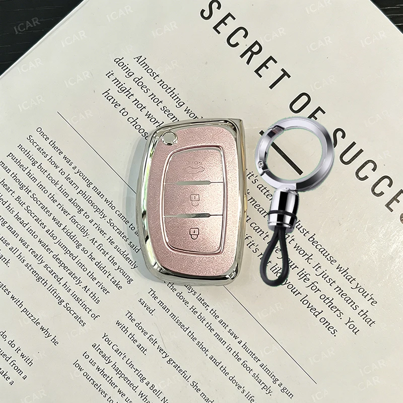 Fashion for Hyundai Ix35 I40 I20 Tucson Elantra Creta Sonata Ioniq Accent Creata 3 Button Car Key Case Key Cover Fob Accessories view 5