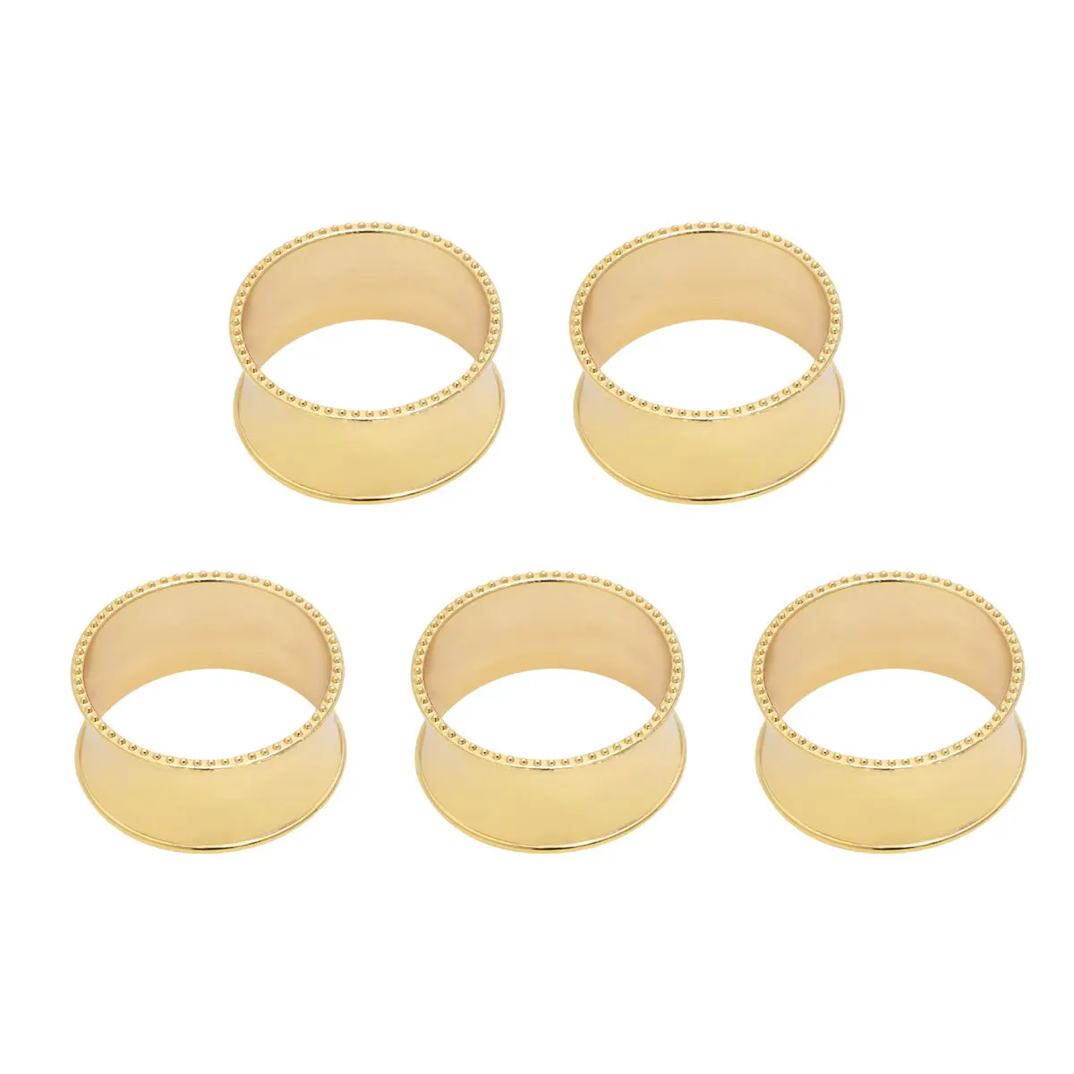 

5pcs Stainless Steel Napkin Rings Oval Metal Table Decoration Rustproof For Wedding Dinner Party Banquet