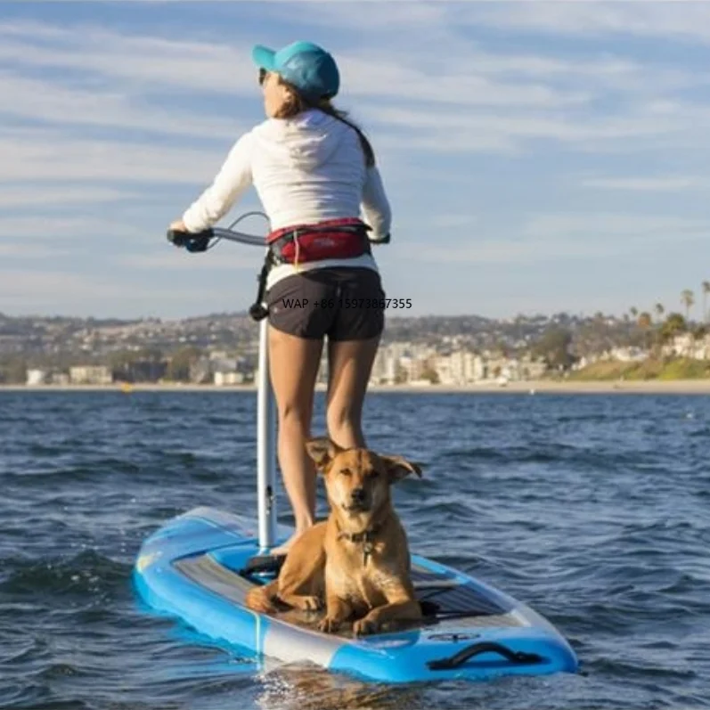 

Оборудование для аквапарков: надувная лодка-катамаран с педальным приводом (сапборд)