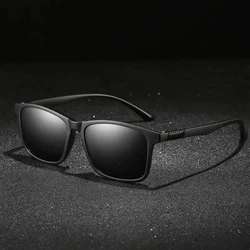 Fashion Sunglasses Men Polarized Sunglasses Men Driving Mirrors Coating Points Black Frame Eyewear Male Sun Glasses UV400