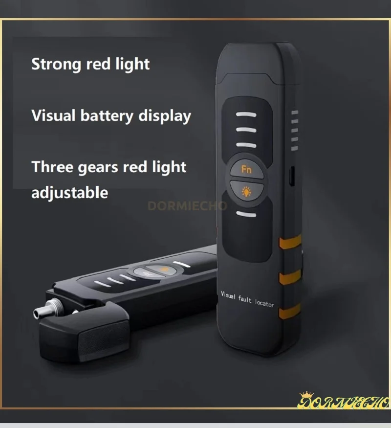 VFL 30KM 10MW 30MW Fiber Optic Tester Pen FTTH Red Laser Optical Red Light Pen Visual Fault Locator USB Charge LED Lighting