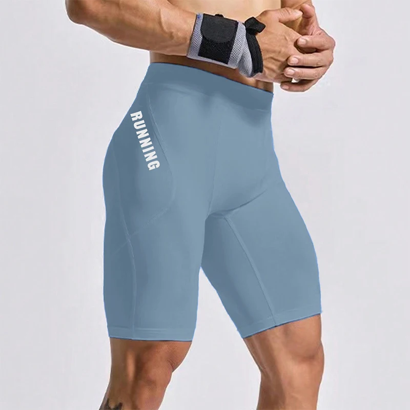 Men Bodybuilding Shorts Fitness Workout Inseam Gym Knickers Male Muscle Alive Elastic Compression Tights Skinny Leggins Hombre image 6