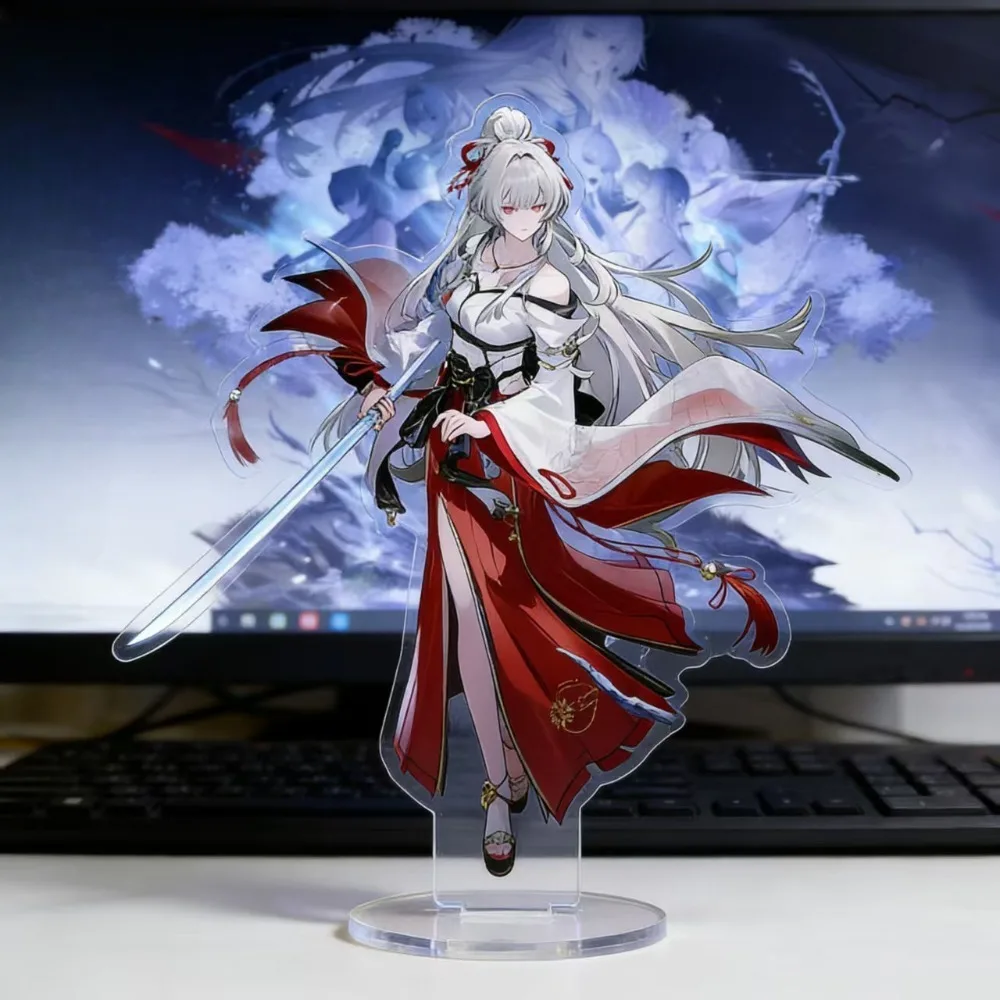 Game Wuthering Waves 3.3 Anniversary Celebration Acrylic Plaque Feixue Dania Stand Model Desktop Ornament Keychain Gift for Fans