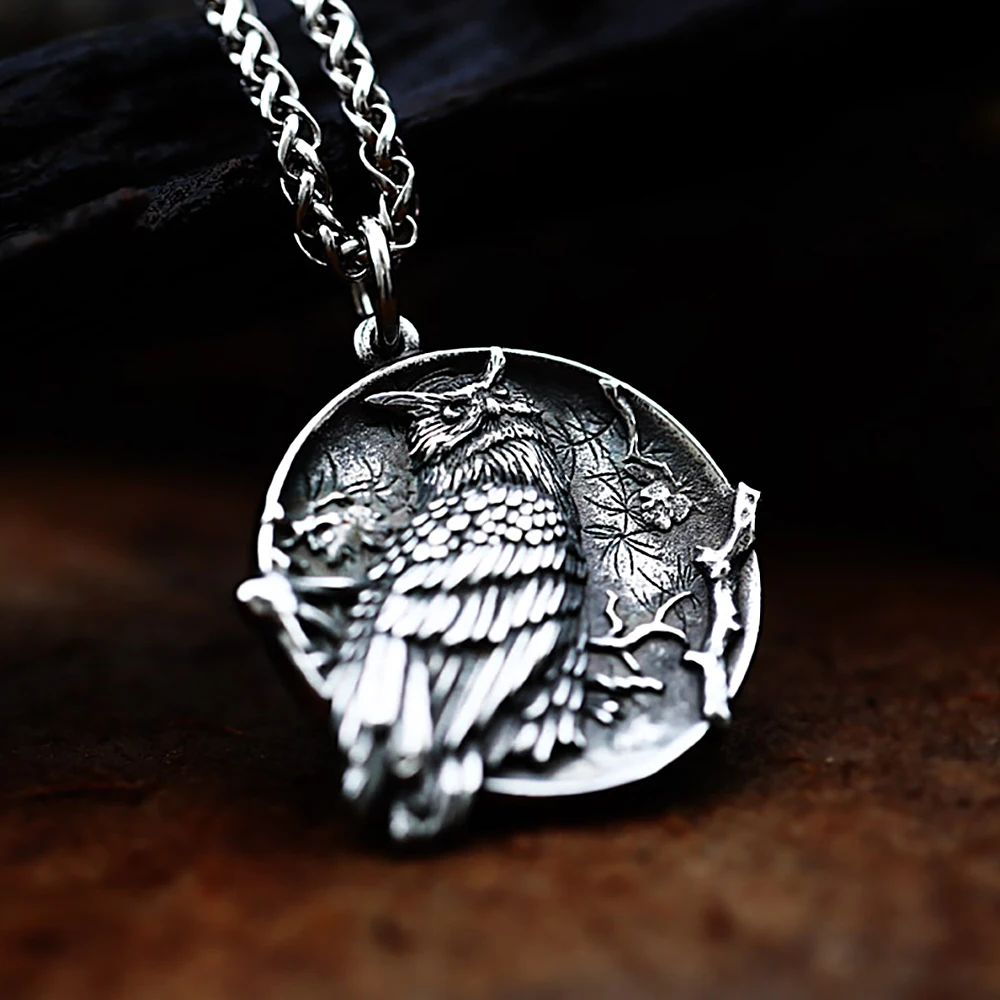 Vintage Viking Wolf Anhänger Halsketten Für Männer Punk Straße Rock Nordic Edelstahl Odin Wolf Kopf Halskette Mode Schmuck – Detail 10