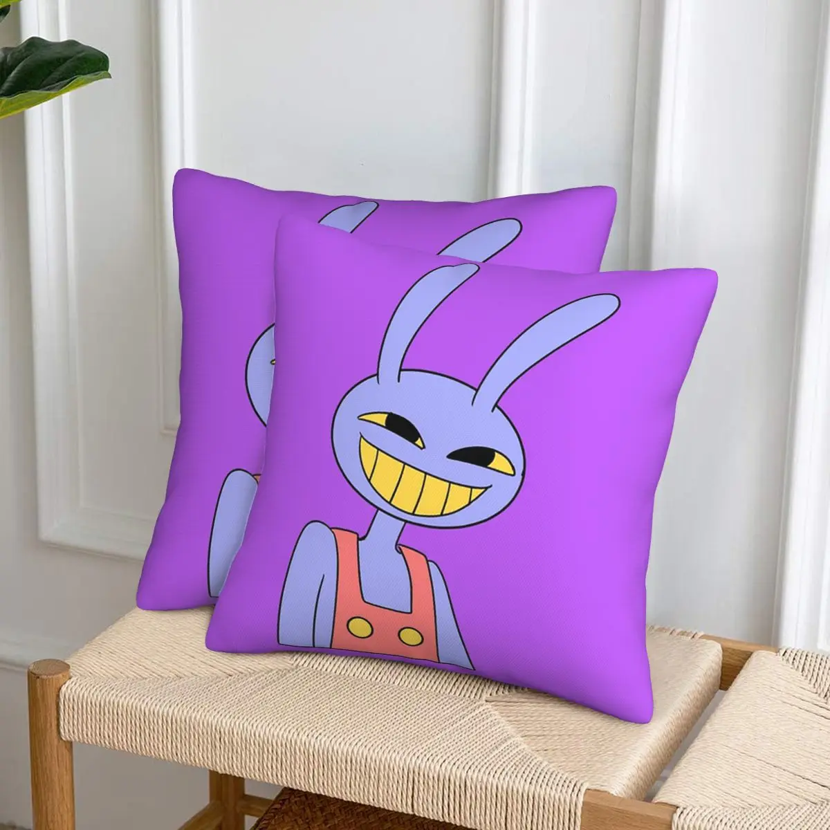 Jax - السيرك الرقمي المذهل 2 قطعة غطاء وسادة مربع غطاء وسادة ديكور مريح رمي وسادة لغرفة المعيشة المنزلية