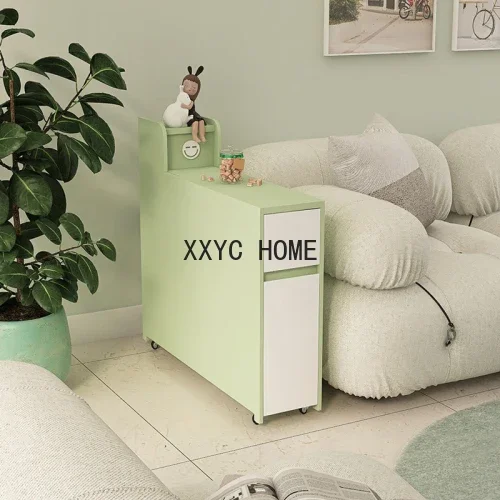 

Узкий диван из массива дерева для гостиной, боковой шкаф, съемный шкафчик с розеткой для зарядки