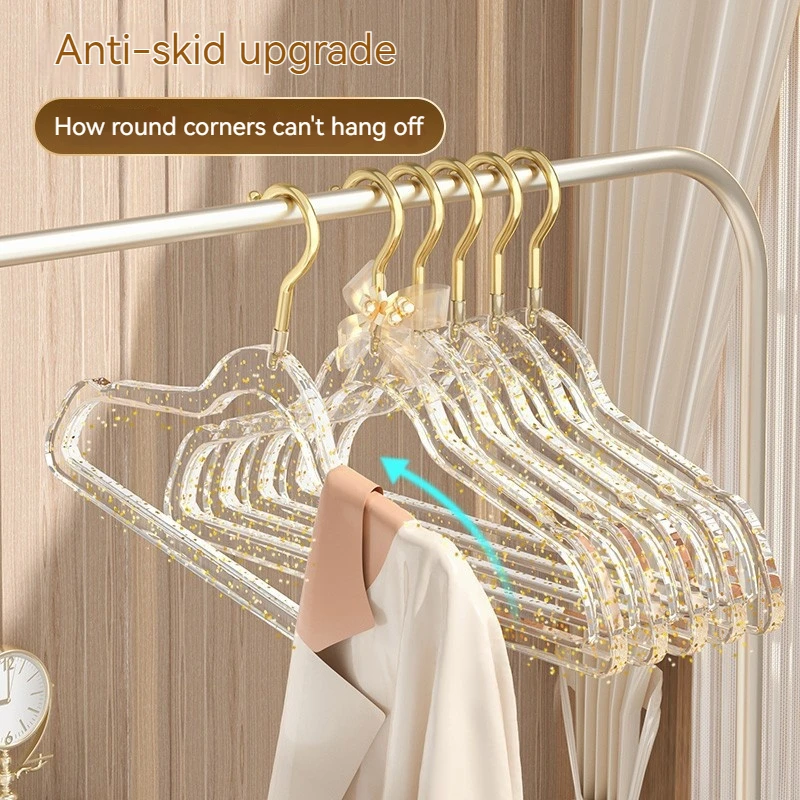 Acrylic Hanger Home Clothes Non-slip Trouser Rack Drying Coat Suit Space Saving Hanger Rack Wardrobe Storage Organization