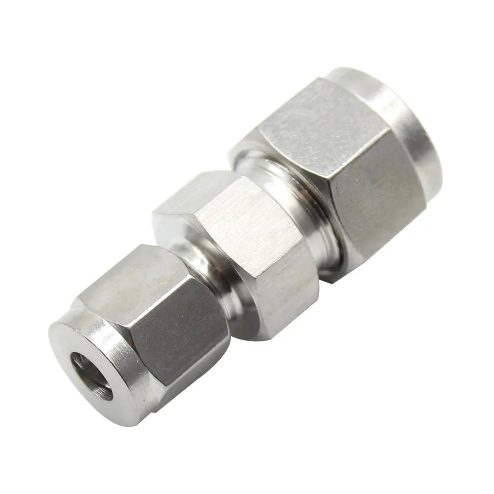 

304 Stainless Steel Compression Fitting Reducing Union Tube OD 3 4 6 8 10 12mm