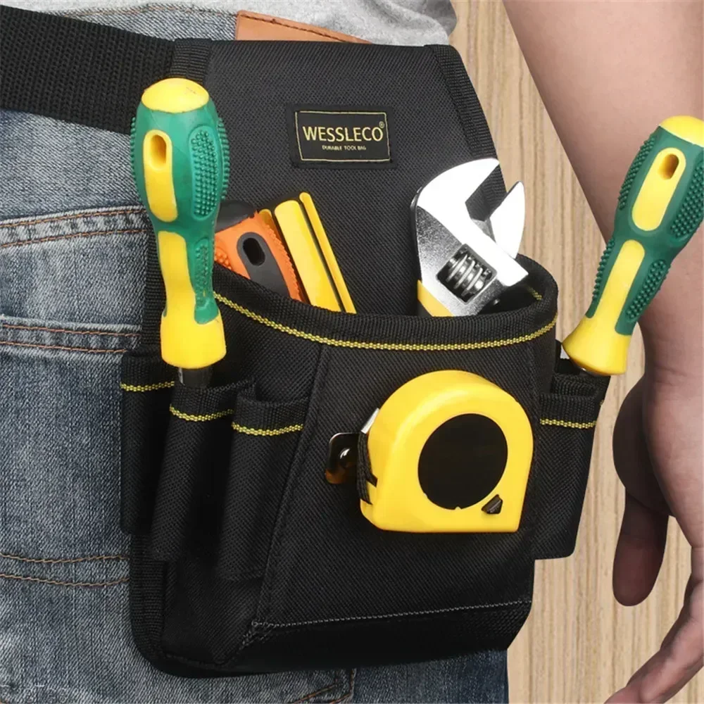 

1680D Oxford Cloth Storage Bag Waist Pack Hardware Repair Belt Electrician Multi-functional Waist Pocket Tool Bag Accessories