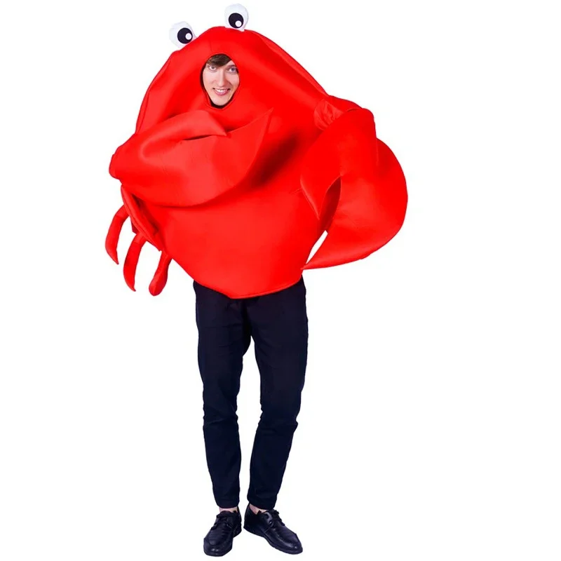 Unisex Adult Children Crab Lobster Costumes Men Women Sponge Suit Halloween Party Fancy Dress Cosplay