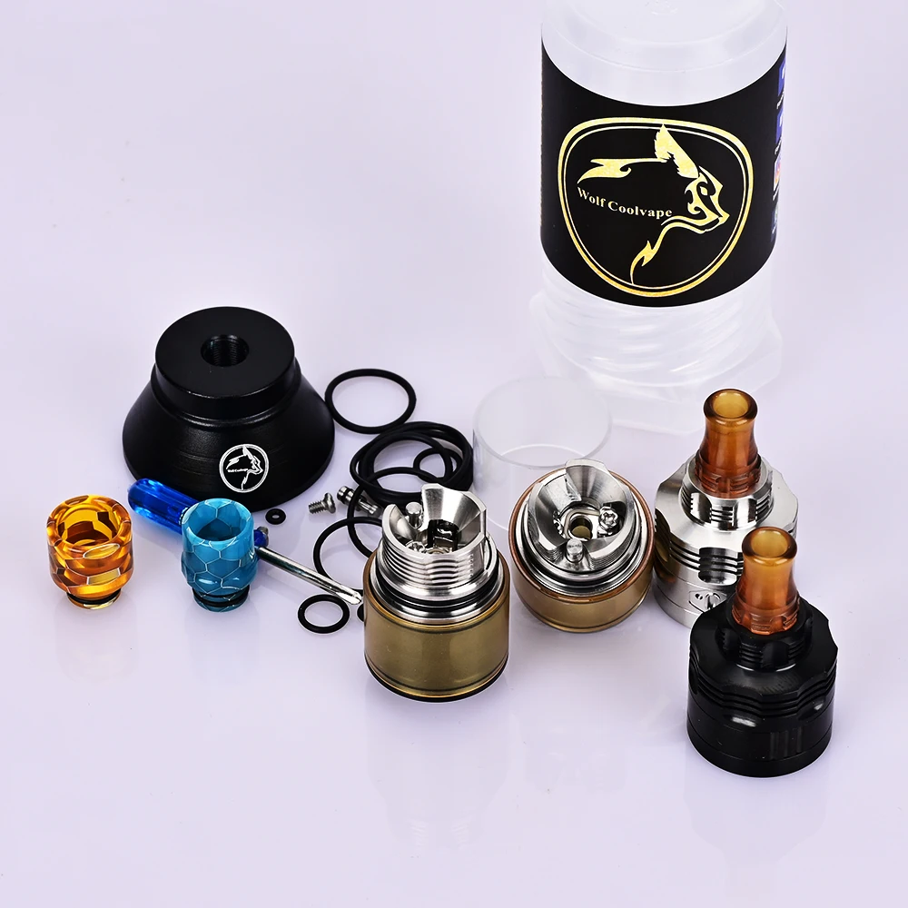 Wolfcoolvape 415 أربعة واحدة خمسة S61 V2 نمط جينيسيس Atty RDTA رذاذ قابل لإعادة البناء 316SS 3.0 مللي 22 مللي متر خزان vape رذاذ mtl
