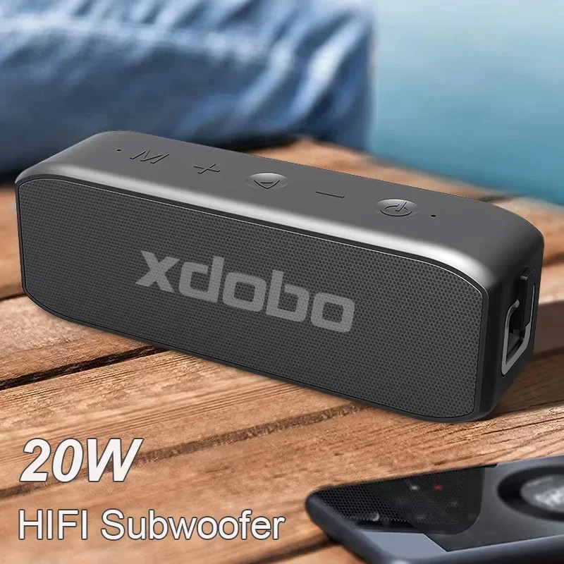 XDOBO IPX7 Waterproof Shower Subwoofer 20W Bluetooth Speaker Portable HIFI Stereo Lossless Music Player BT TF Card AUX in Play