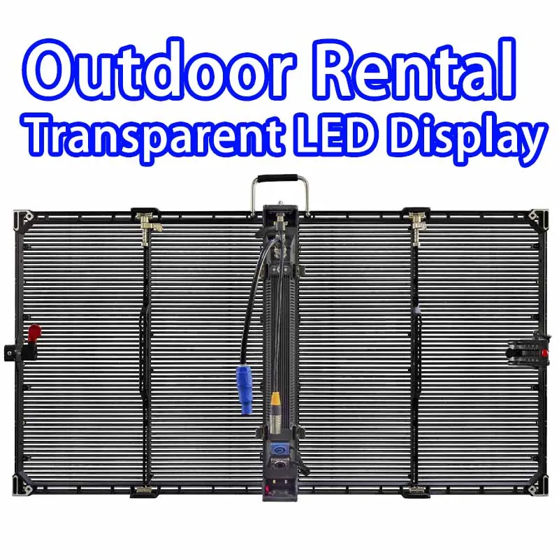 Indoor Outdoor Advertising Glass Led Window Transparent Led Display Mesh  Transparent Grille Screen for Retail Shopping Mall view 4