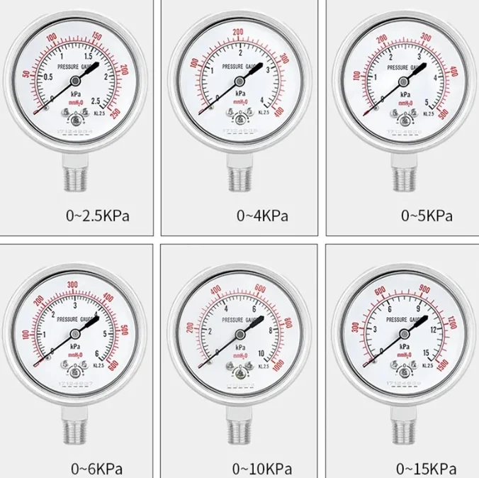 0-10kpa 0-15kpa 0-20kpa 0-60kpa Calibratable micro pressure meter Adjustable mmH2O Kpa  -40~0kpa 0-2.5kpa ...pressure gauge