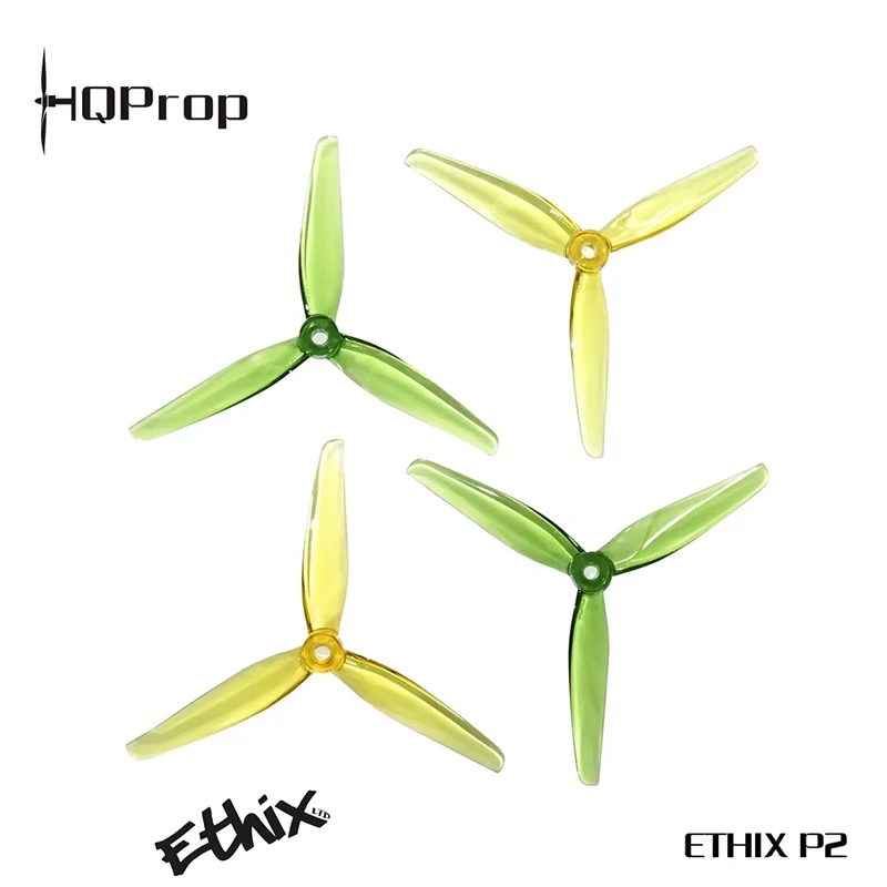 4 Paar Ethix P2 5,1 x 2,9 x 3 5,1 Zoll 3-Blatt-Pickle-Propeller (2CW+2CCW) aus Polycarbonat für FPV-Renndrohnen