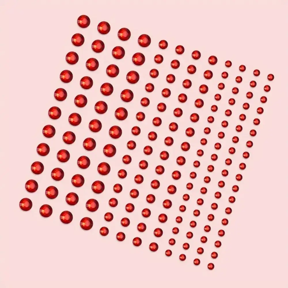 Red Ruby Makeup Face Stickers Stage Eye Bright Diamond Tear Rhinestones Shiny Diamond Stickers The Corners of The Eyes Y2K