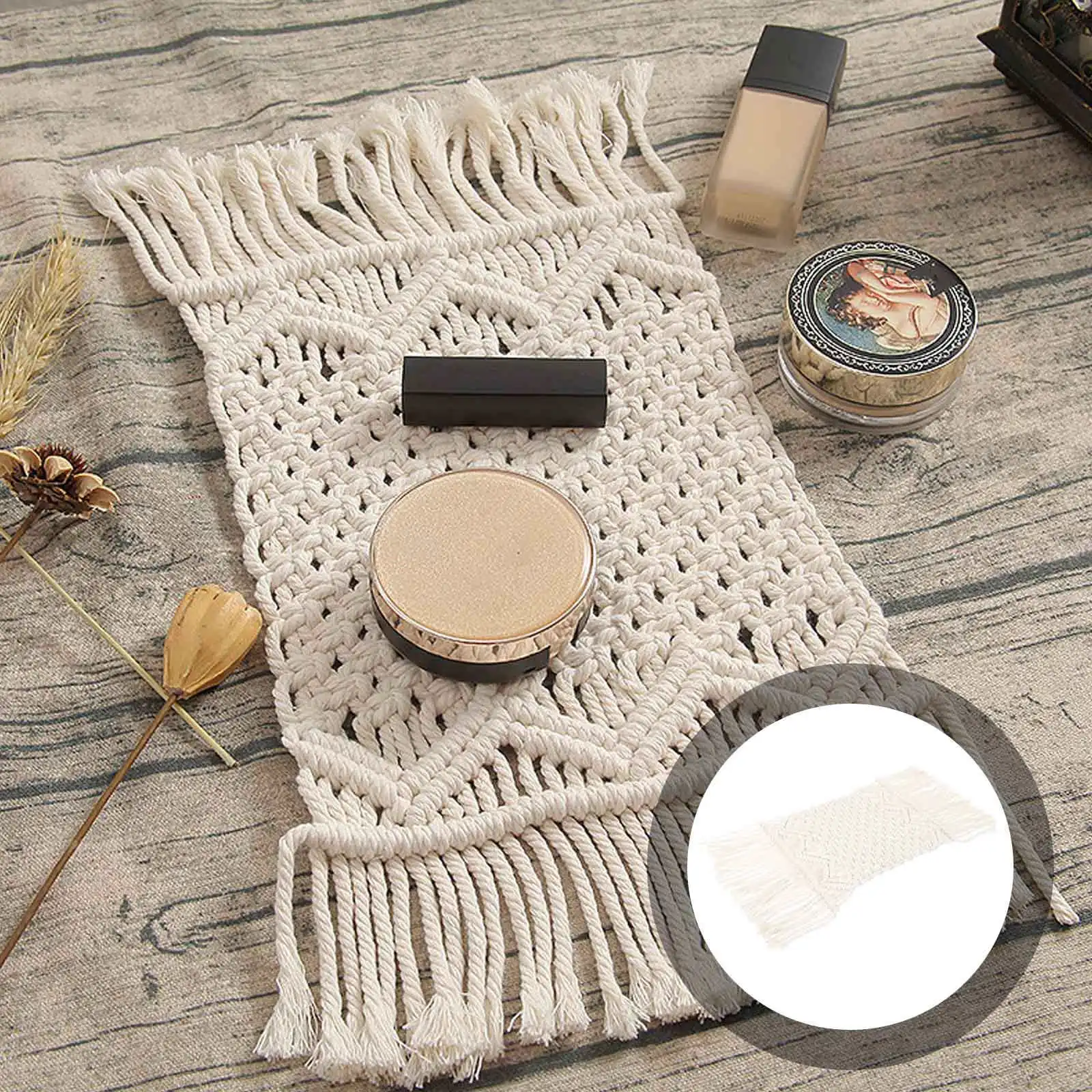 

Nordic Style Cotton Table Runner Tassel Design Woven Dining Table Cloth Home Decor Party Wedding Ornament Tablecloth