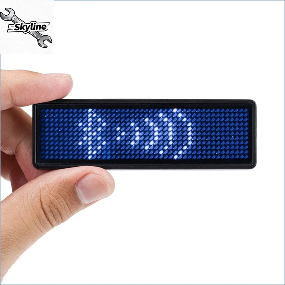 Rechargeable Multi-program Scrolling Message Board Multi-language LED Name Badge Digital  Badge  Name Tag LED Display