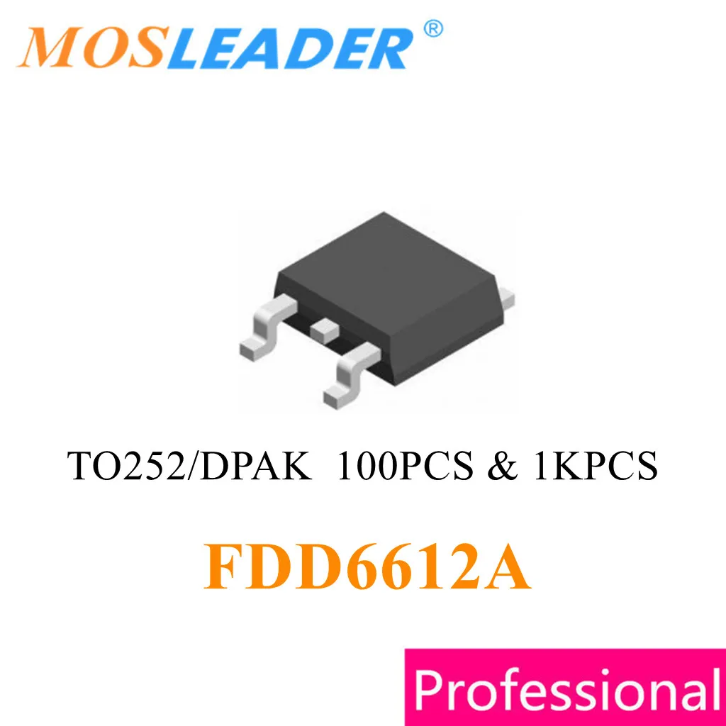 

Mosleader FDD6612A TO252 100 шт. 1000 шт. DPAK FDD6612 N-Channel 30V 20A Сделано в Китае высокое качество