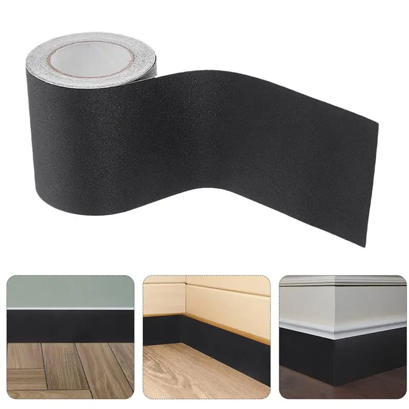 

1 Roll Stick On Skirting Board Flexible Skirting Wall Self Adhesive Skirting Line Wall Sticker Anti-Collision Decoration Strips
