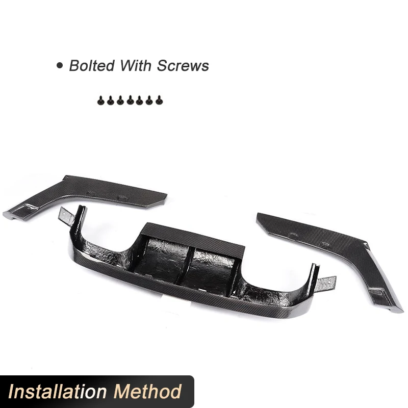 Carbon Fiber Car Rear Bumper Diffuser Lip Spoiler For BMW F80 M3 F82 F83 M4 2014-2019 F82 M4 Rear Diffuser ABS Gloss Black