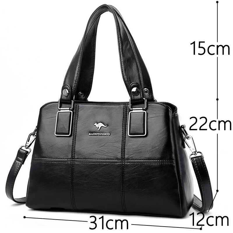 Womens Leather Handbags 3-Layer Large Luxury Shoulder Bag for women Tote Ultra High Quality Sheepskin Crossbody Bag Sac a main