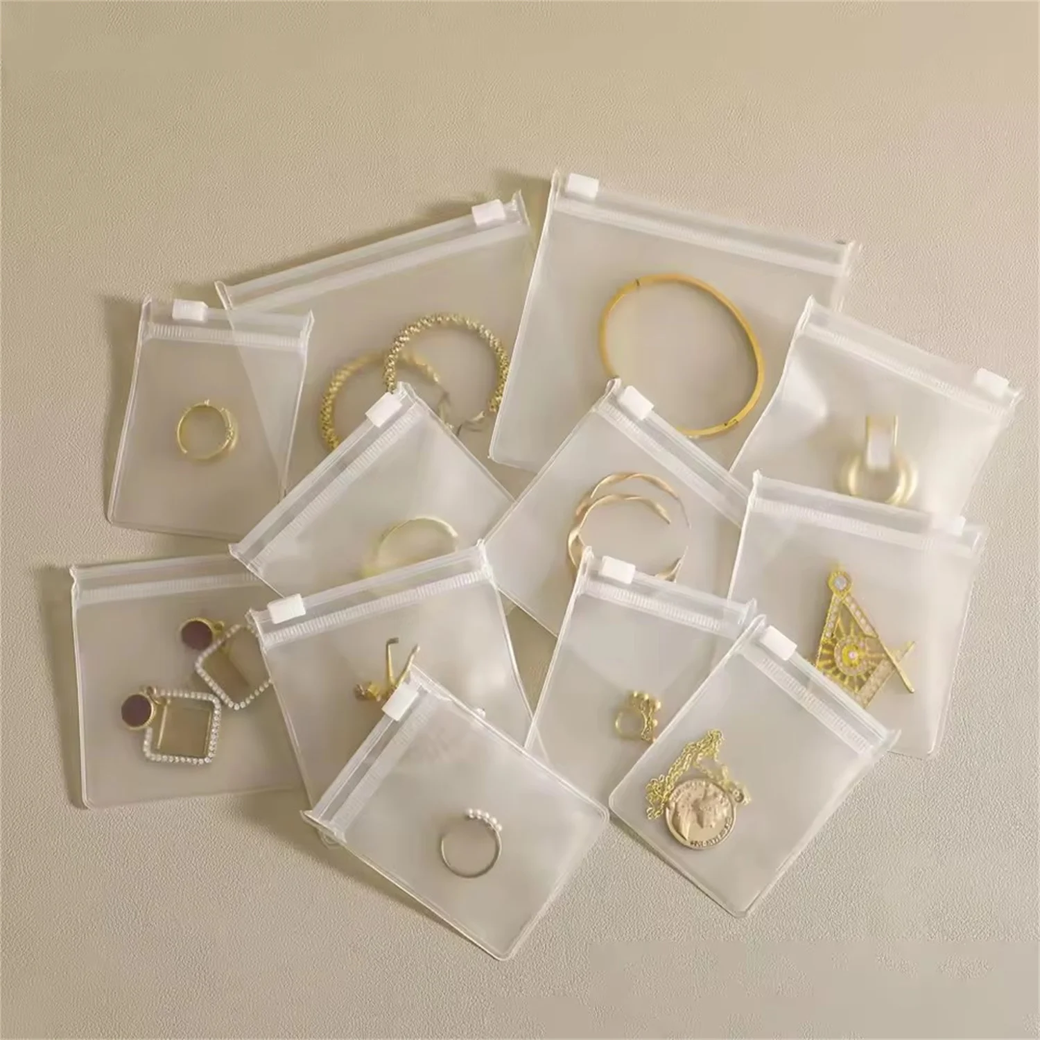 200Pcs Ideal Anti-Oxidation Jewelry Storage Solution for Earrings Rings Necklaces with Secure Locking Zipper Customizable EVC