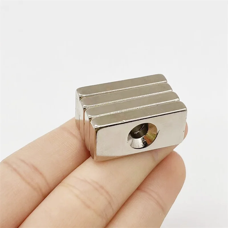 5-50pcs/lot Square single-hole powerful magnets, diameter 30-100mm, suitable for refrigerators