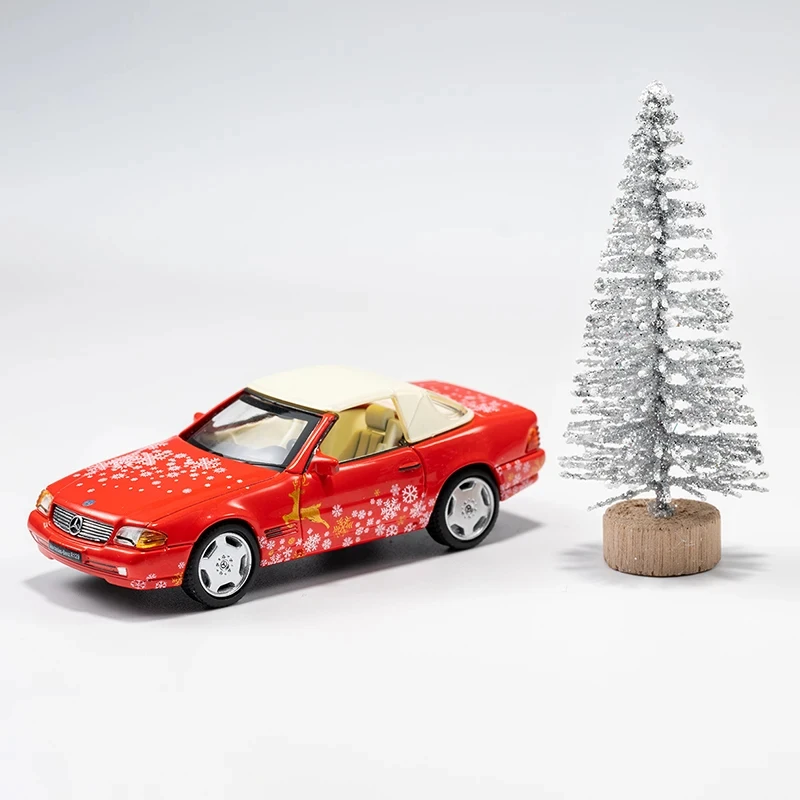 Alloy Diecast 1:64 Model Car Toy TDC Benz SL500 Christmas Limited Style Cars Model Vehicle Toys Collection Decoration