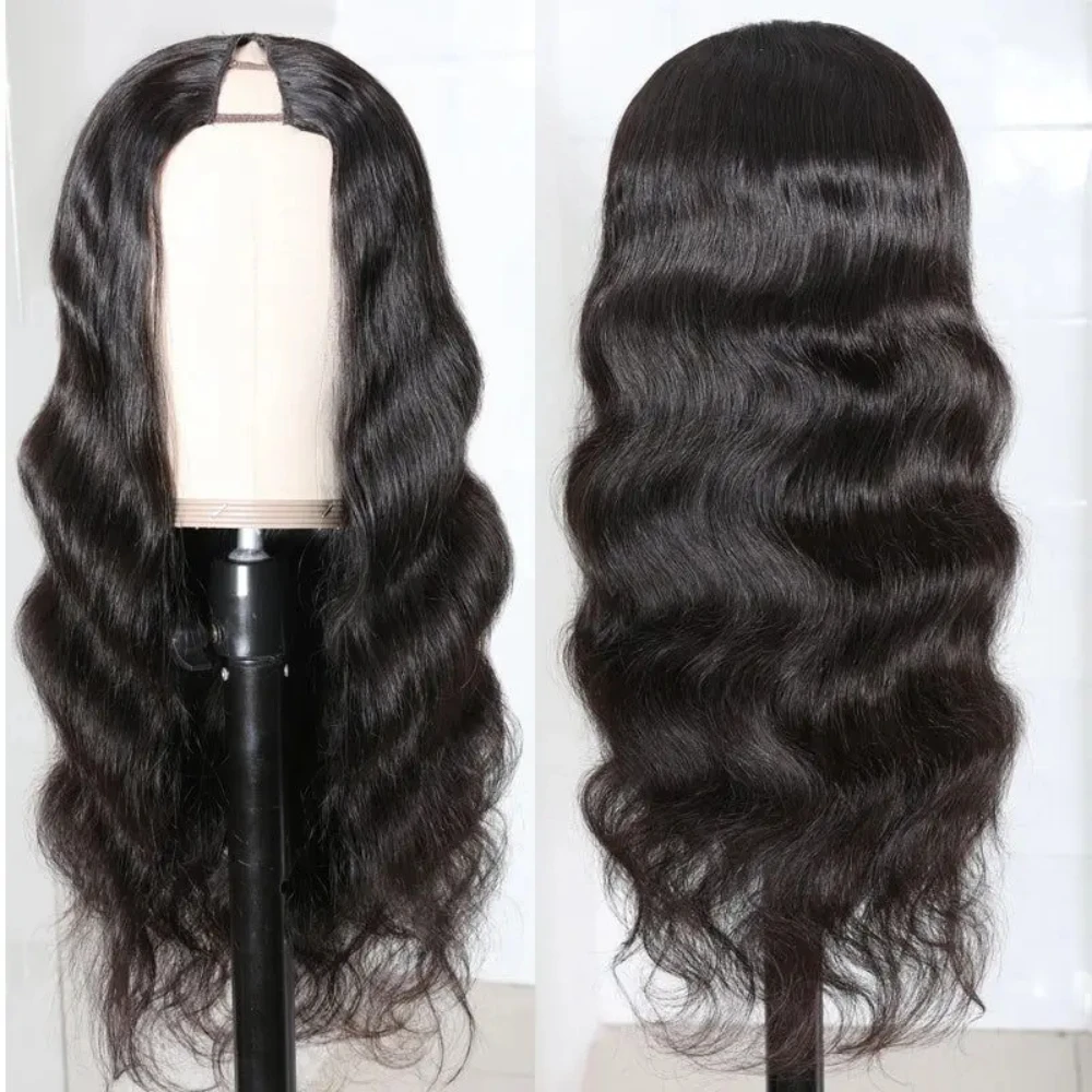 Natural V Part Body Wave Wigs 200% Density Remy Hair Machine No Leave Out 16 32 Inches Upgraded Brazilian Hair For Women Remy Human Hair