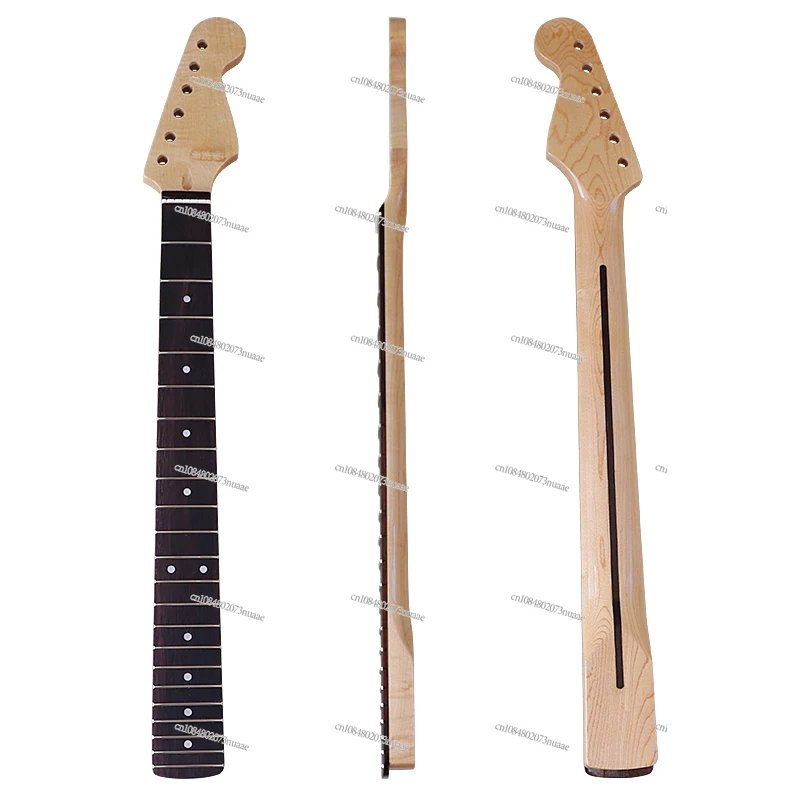 6-string Rose Wood, Electric Guitar Neck with Maple Light 22 Pins Handle Modified DIY Electric Guitar Instrument Accessories