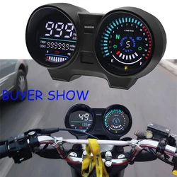 Universal Digital Meter Board For Motorcycle LCD Speedometer Tachometer Waterproof Instrument Cluster Indicator For Suzuki GN125